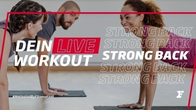 'Fitness First Live Workout - StrongBack mit Judith'