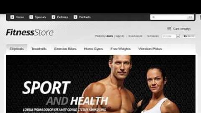 'Preview Fitness Store TMT PrestaShop'