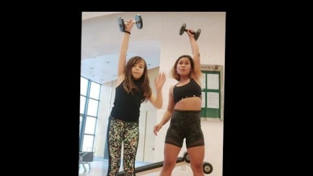 'GYM WORKOUT WITH MY PETITE FILLE -faith-'