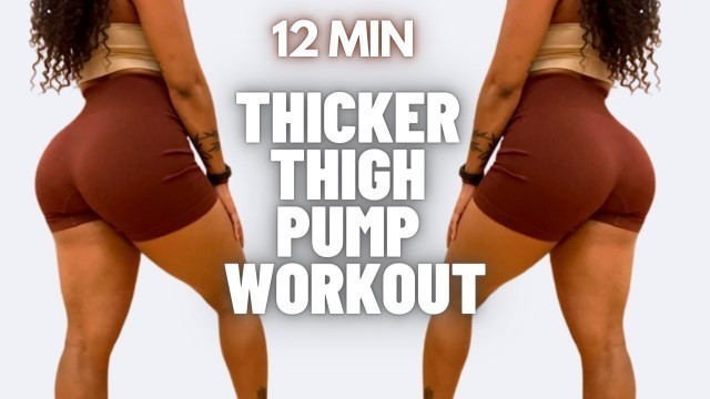 'Thicker Thighs Workout | 15 min beginner & intermediate thigh pump workout to get thicker thighs'