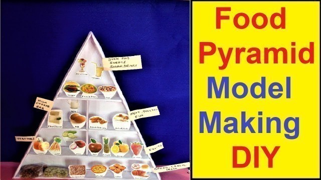 'food pyramid model making | DIy science project  | 3D | howtofunda | food pyramid'