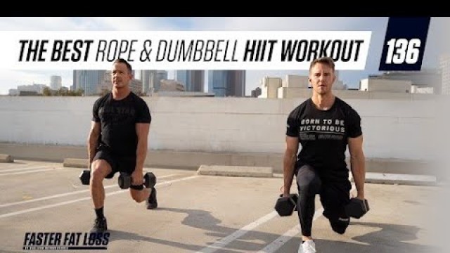 '20 Min Jump Rope + Dumbbell HIIT Workout (FOLLOW ALONG) | Faster Fat Loss™'