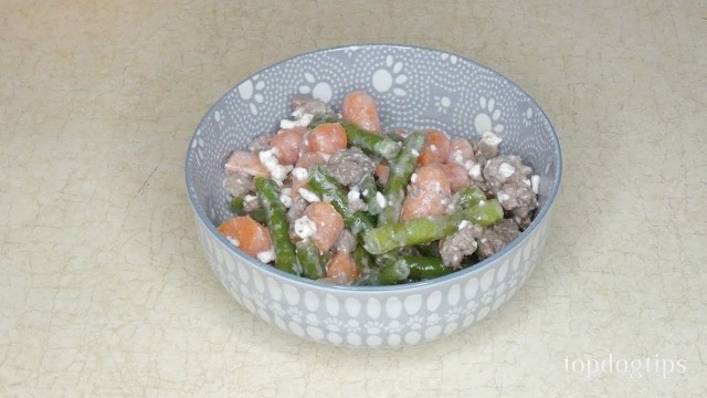 'Beef and Vegetable Meal for Diabetic Dogs'