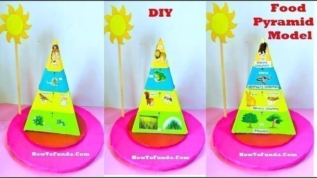 'food pyramid model for science exhibition project - diy at home  howtofunda'