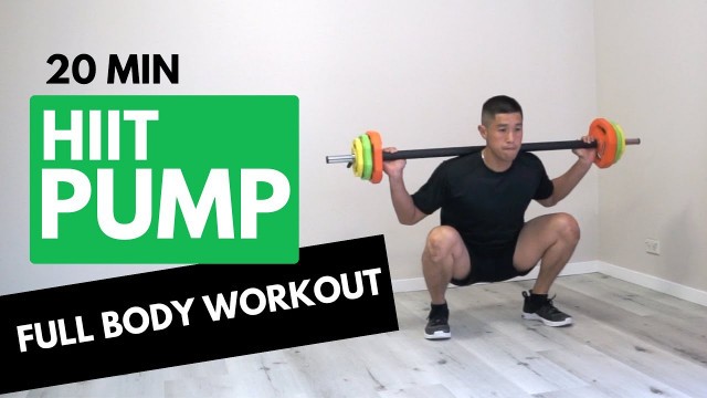 'Barbell Full Body HIIT Workout 20 MIN Aerobic Pump Set'