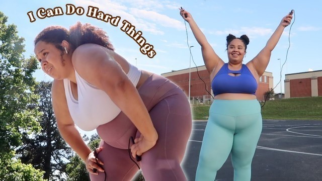 'I tried the 7 day jump rope challenge | 1000+ jump ropes | plus size fitness'