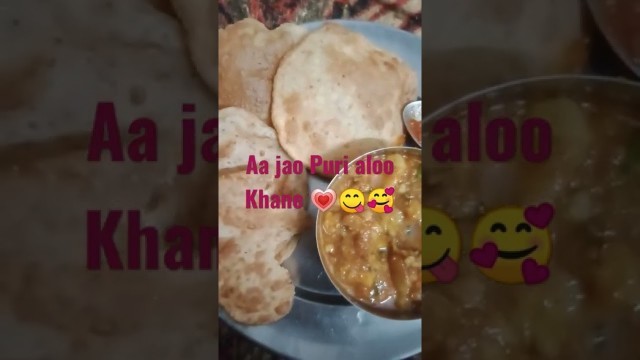 'Puri aloo |my lunch|subscribe My channel|food network 