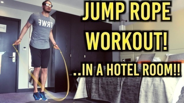 '(UNCUT) 10 MINUTE JUMP ROPE HIIT WORKOUT FROM YOUR HOTEL ROOM! | FAT BURN SERIES by RUSH ATHLETICS'