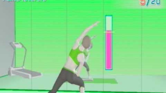 'Wii fit plus sur Wii longplay Exercices de gym Fente latérale 20 fois'