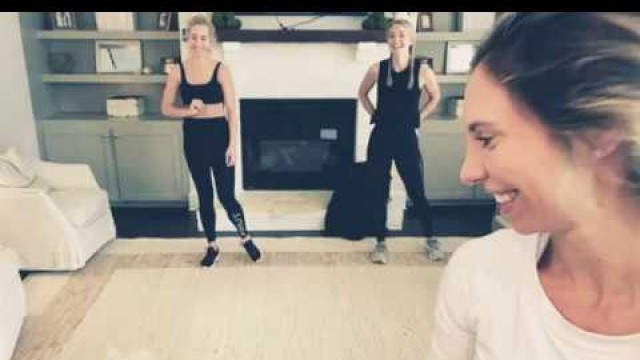 'Sister squad at home workout, no weights needed!'