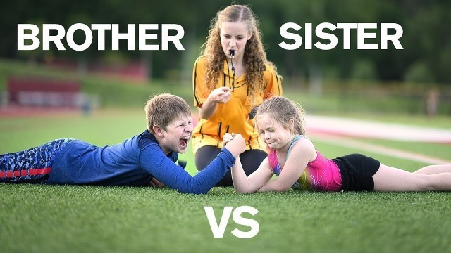 'BROTHER vs SISTER Strength Challenge'