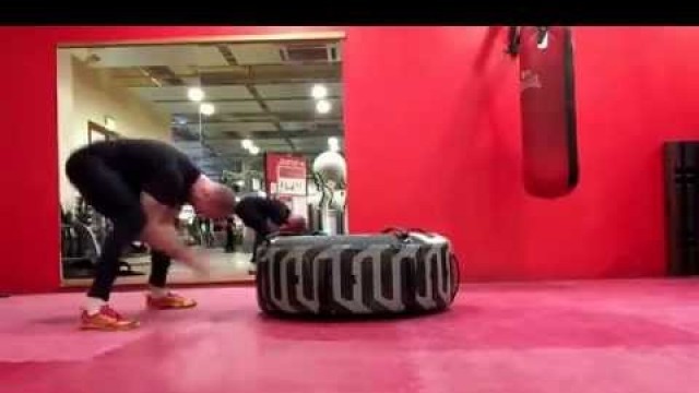 'Trx, Bulgarian bag, tyre and zuu workout combined'