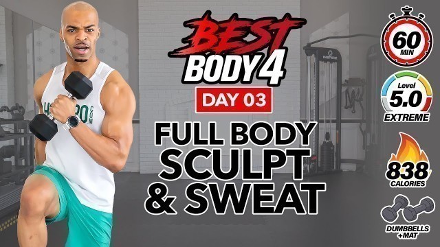 '60 MIN SUPER SWEATY TABATA HIIT & STRENGTH SCULPT FULL BODY WORKOUT'