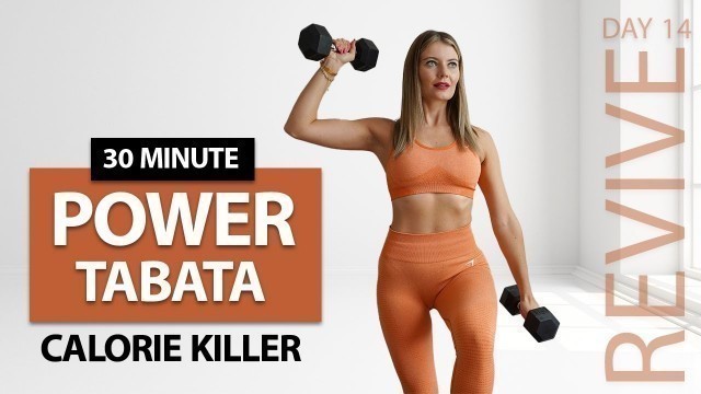 '30 MIN FULL BODY DUMBBELL TABATA HIIT WORKOUT- Intense Fat Burn'