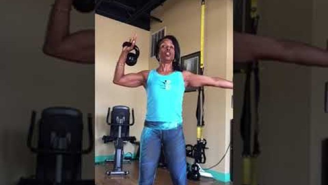 'Cardio/Strength Kettlebell Workout Safe For Bad Knees w/Susan Hunter'