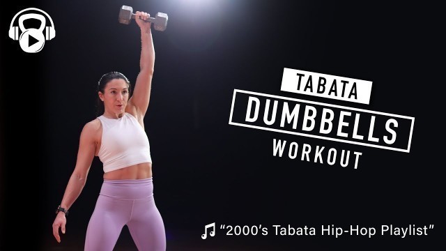 '20 Minute Dumbbell Tabata Workout | w/ Warm-up | 2000\'s Hip Hop Playlist'