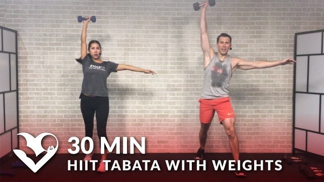 '30 Minute HIIT Tabata Workout with Weights - Total Body Workout at Home Dumbbell Training'