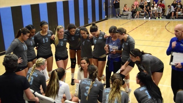 'CSUSM Volleyball Enjoying Life in Hunter Gym'