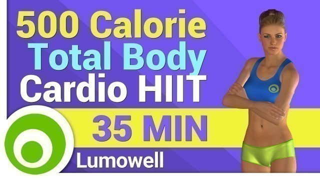 '500 Calorie Total Body HIIT Workout + AB Exercises - No equipment'