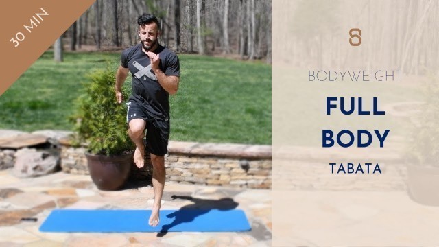 'Bodyweight Full Body Tabata Workout (30 Min Calisthenics at Home No Equipment)'