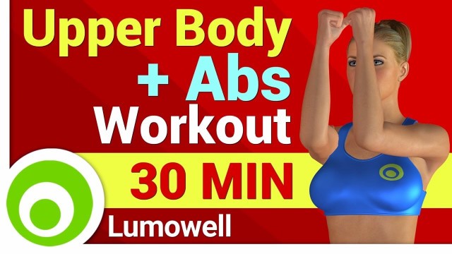 'Upper Body and Abs Workout - No Equipment Exercises At Home'