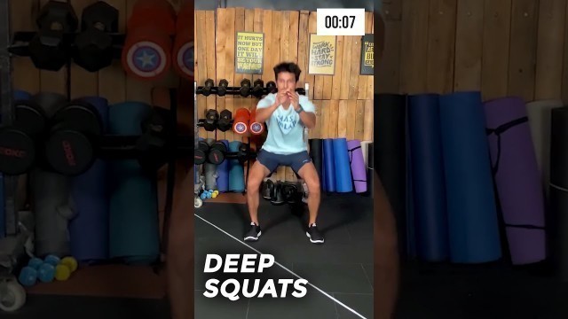 'TABATA- Deep Squats | Easy Workout | No Repeat No Equipment | TinyTalkies Fitness #shorts'