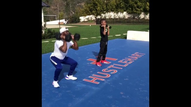 'Kevin Hart and his Son Hendrix Hart swag and heavy workout'