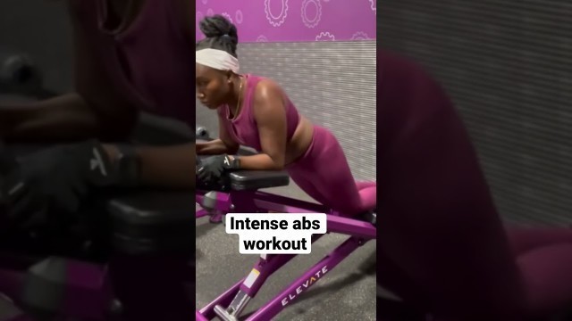 'Intense abs workout at planet fitness #fitness #gym #vlogtober #day18 #youtubeshorts #shorts #abs'