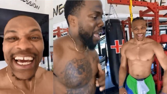 'Russell Westbrook and Kevin Hart Go Head to Head in a Workout'