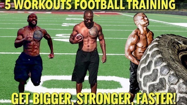 'HARDCORE FOOTBALL TRAINING WORKOUTS/DRILLS!  GET BIGGER, STRONGER, FASTER!'