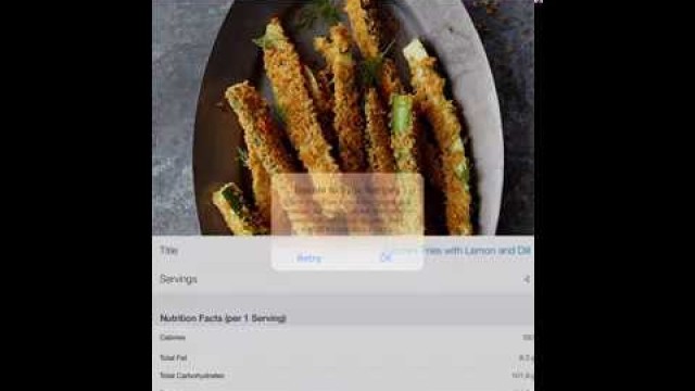 'My Fitness Pal - scanning a web recipe'