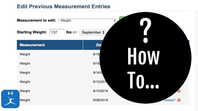 'How To Delete Weight In My Fitness Pal'