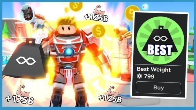 'I Unlocked The Best Weight Gamepass! Max Size & Muscles! | Roblox Fitness Simulator'