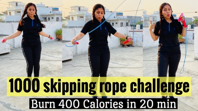 '1000 skipping rope challenge| SKIPPING ROPE FOR WEIGHT LOSS | Azra Khan Fitness'