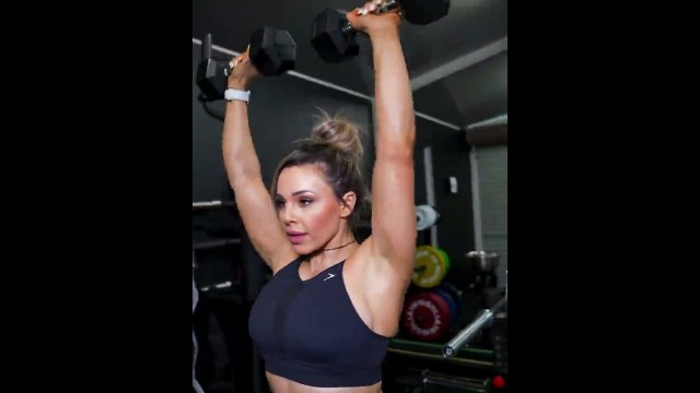 'Never Give UP | Female Fitness Motivation | only for gym Lovers | Staphanie Sanzo Workout #shorts'