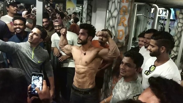 'Fitness competition at gym nation || arhan ansari body poss'