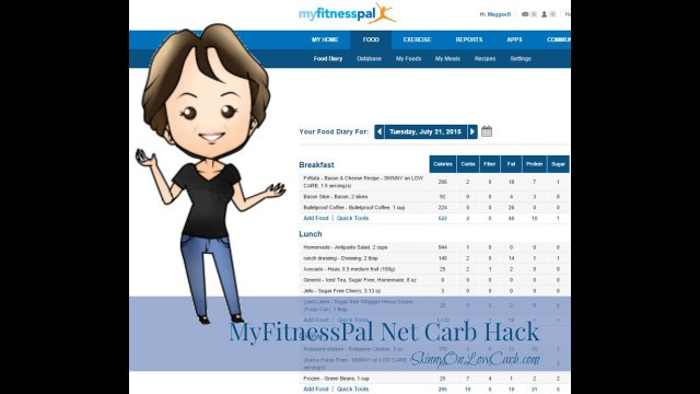 'My Fitness Pal Net Carb Hack'