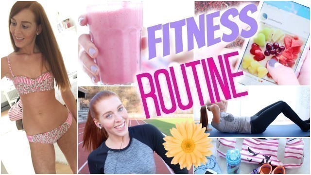 'FITNESS ROUTINE 2015: DIY MILCHSHAKE, WHATS IN MY BAG, APPS, OUTFITS, ÜBUNGEN | LaurenCocoXO'