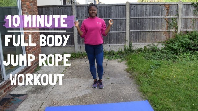 '10 Minute Total Body Cardio Jump Rope Workout l AFROGIRLFITNESS'