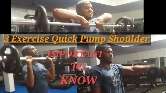 'Best 3 Exercise For Quick Pump Shoulder|| Fitness nation'