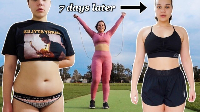 'I tried the 7 day JUMP ROPE challenge! *fat burning*'