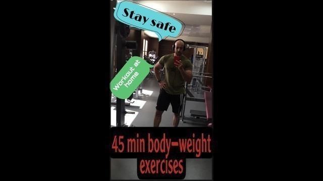 'Fitness body-weights easy exercises for weight loss تمارين لياقة سهلة بالمنزل  لحرق الدهون'