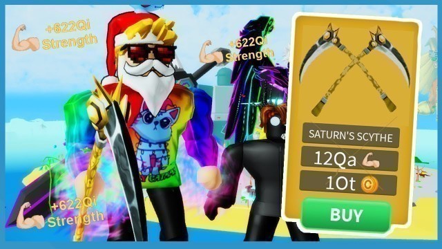 'BUYING THE MAX WEIGHT SCYTHE! MAX SIZE & MUSCLE! | Roblox Workout Island'