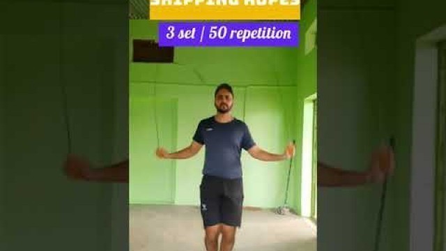 'Best exercise for fat loss | skipping rope | desi home gym workout #shorts #desi_gym_workout #gym'