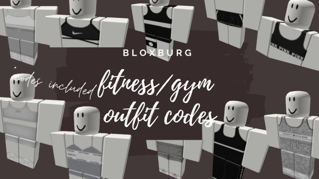 'fitness / gym outfit codes | bloxburg | roblox'