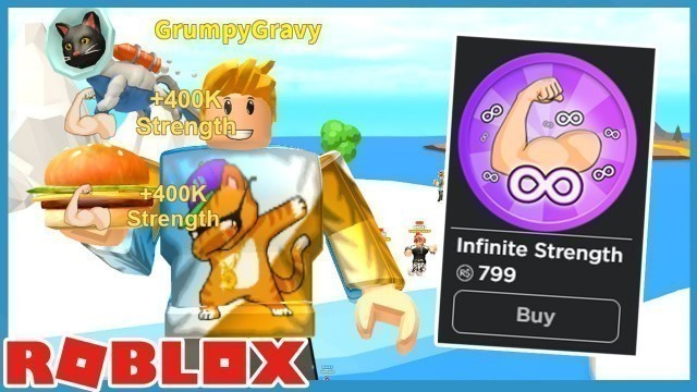 'Buying The Infinite Strength Gamepass in Roblox Workout Island'