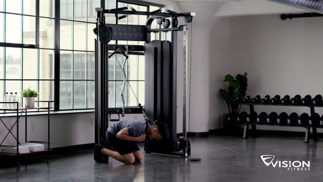 'Vision Functional Trainer-Kneeling Crunch'