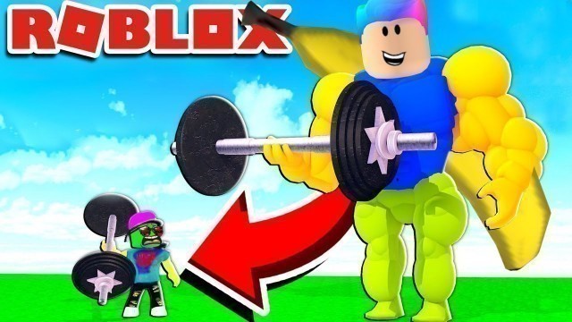 'MELOBI MENJADI RAKSAKSA BEROTOT!! RUSUUH DI GAME ANGKAT GYM ROBLOX !!!'