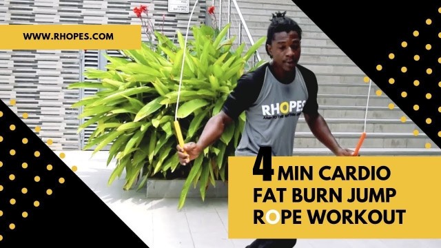 '4 Minute Jump Rope Workout | Cardio Fat Burn Workout'