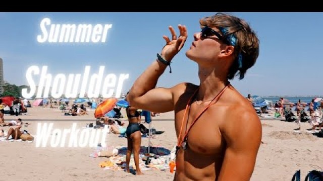 'How I Train CHEST & SHOULDERS During my BREAK! (Beach Workout)'